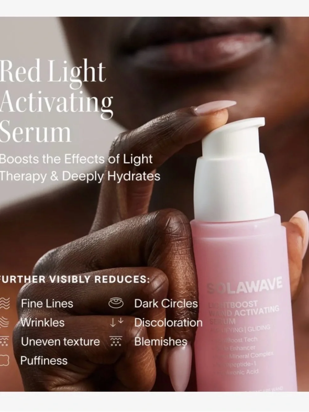Solawave Lightboost Wand Activating Serum - Pink